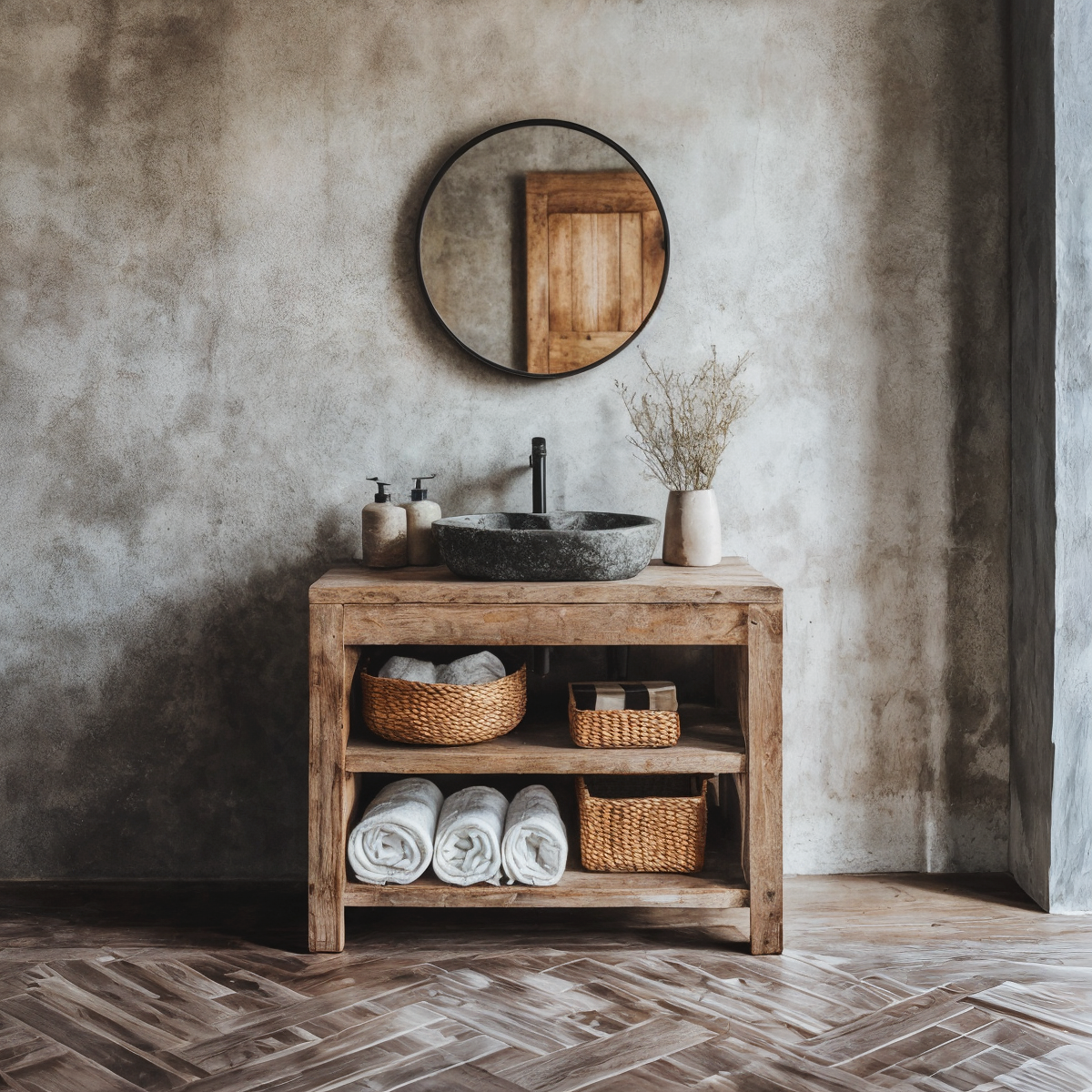 Custom Wood Vanity Bathroom